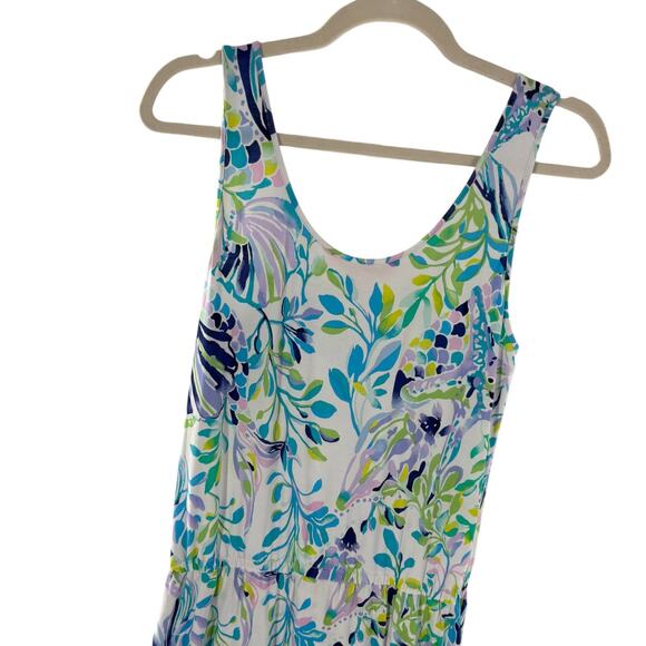 Lilly Pulitzer Resort White Shell Beach Jarrett Sleeveless Romper - Picture 5 of 12